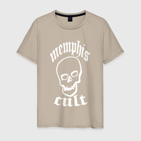 Мужская футболка хлопок с принтом Memphis Cult Classic в Курске, 100% хлопок | прямой крой, круглый вырез горловины, длина до линии бедер, слегка спущенное плечо. | 