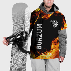 Накидка на куртку 3D с принтом Burzum и пылающий огонь в Белгороде, 100% полиэстер |  | Тематика изображения на принте: 
