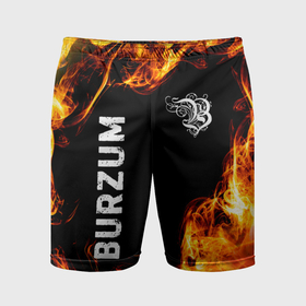 Мужские шорты спортивные с принтом Burzum и пылающий огонь в Новосибирске,  |  | 
