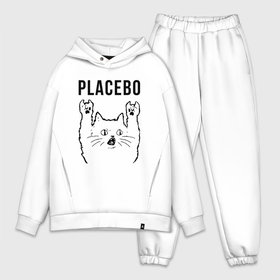 Мужской костюм oversize хлопок с принтом Placebo   rock cat в Курске,  |  | Тематика изображения на принте: 