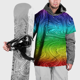 Накидка на куртку 3D с принтом Радужные разводы в Курске, 100% полиэстер |  | Тематика изображения на принте: 