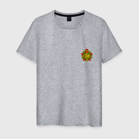 Мужская футболка хлопок с принтом Орден отличника погранвойск   мини в Новосибирске, 100% хлопок | прямой крой, круглый вырез горловины, длина до линии бедер, слегка спущенное плечо. | 