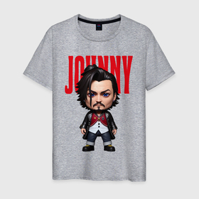 Мужская футболка хлопок с принтом Johnny Depp   cool dude   pop art в Белгороде, 100% хлопок | прямой крой, круглый вырез горловины, длина до линии бедер, слегка спущенное плечо. | 