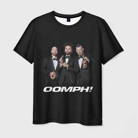 Мужская футболка 3D с принтом Oomph band в Новосибирске, 100% полиэфир | прямой крой, круглый вырез горловины, длина до линии бедер | Тематика изображения на принте: 