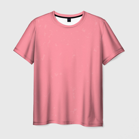 Мужская футболка 3D с принтом Нежный розовый в Тюмени, 100% полиэфир | прямой крой, круглый вырез горловины, длина до линии бедер | 