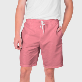 Мужские шорты 3D с принтом Нежный розовый в Тюмени,  полиэстер 100% | прямой крой, два кармана без застежек по бокам. Мягкая трикотажная резинка на поясе, внутри которой широкие завязки. Длина чуть выше колен | 
