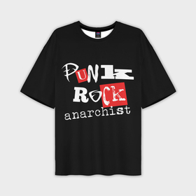 Мужская футболка oversize 3D с принтом панк рок анархист ,  |  | 