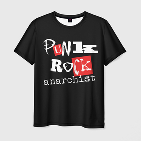 Мужская футболка 3D с принтом панк рок анархист в Кировске, 100% полиэфир | прямой крой, круглый вырез горловины, длина до линии бедер | 