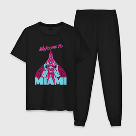 Мужская пижама хлопок с принтом Джекет art в Санкт-Петербурге, 100% хлопок | брюки и футболка прямого кроя, без карманов, на брюках мягкая резинка на поясе и по низу штанин
 | 