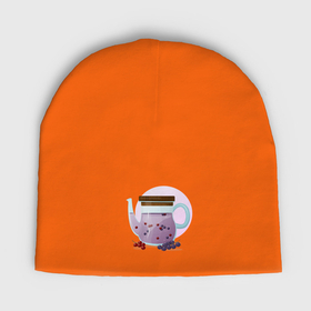 Мужская шапка демисезонная с принтом Чай со смородиной в Петрозаводске,  |  | Тематика изображения на принте: 