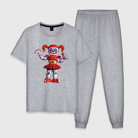 Мужская пижама хлопок с принтом Circus Baby в Белгороде, 100% хлопок | брюки и футболка прямого кроя, без карманов, на брюках мягкая резинка на поясе и по низу штанин
 | 