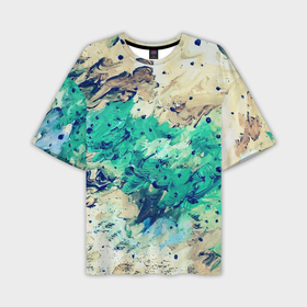 Мужская футболка oversize 3D с принтом Текстура масляные краски в Курске,  |  | 