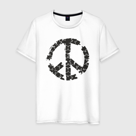 Мужская футболка хлопок с принтом Puzzle peace в Курске, 100% хлопок | прямой крой, круглый вырез горловины, длина до линии бедер, слегка спущенное плечо. | 