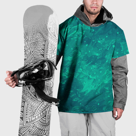 Накидка на куртку 3D с принтом Художественный зелёный в Петрозаводске, 100% полиэстер |  | 