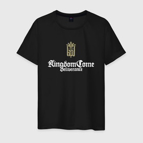 Мужская футболка хлопок с принтом Kingdom come deliverance logo в Тюмени, 100% хлопок | прямой крой, круглый вырез горловины, длина до линии бедер, слегка спущенное плечо. | 