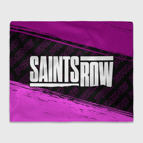 Плед 3D с принтом Saints Row pro gaming: надпись и символ в Петрозаводске, 100% полиэстер | закругленные углы, все края обработаны. Ткань не мнется и не растягивается | Тематика изображения на принте: 