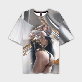 Мужская футболка oversize 3D с принтом Девушка с пышными   формами в Екатеринбурге,  |  | 