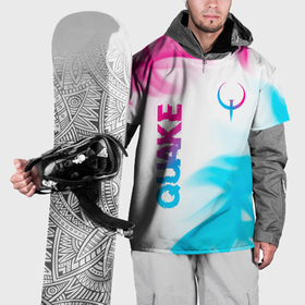 Накидка на куртку 3D с принтом Quake neon gradient style: надпись, символ в Тюмени, 100% полиэстер |  | 