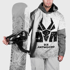 Накидка на куртку 3D с принтом Die Antwoord с потертостями на светлом фоне , 100% полиэстер |  | 