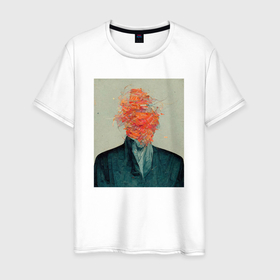 Мужская футболка хлопок с принтом Error Brain в Тюмени, 100% хлопок | прямой крой, круглый вырез горловины, длина до линии бедер, слегка спущенное плечо. | 