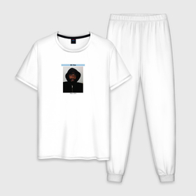 Мужская пижама хлопок с принтом MC Ride Death Grips 2014 , 100% хлопок | брюки и футболка прямого кроя, без карманов, на брюках мягкая резинка на поясе и по низу штанин
 | 
