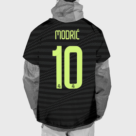 Накидка на куртку 3D с принтом Лука Модрич Реал Мадрид форма 22 23 третья , 100% полиэстер |  | Тематика изображения на принте: 