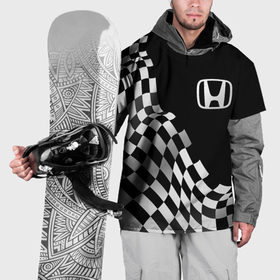 Накидка на куртку 3D с принтом Honda racing flag в Белгороде, 100% полиэстер |  | 