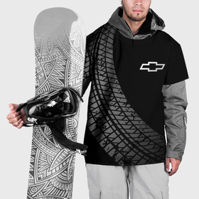 Накидка на куртку 3D с принтом Chevrolet tire tracks в Тюмени, 100% полиэстер |  | Тематика изображения на принте: 