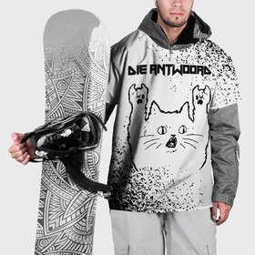 Накидка на куртку 3D с принтом Die Antwoord рок кот на светлом фоне в Петрозаводске, 100% полиэстер |  | 
