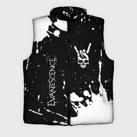 Мужской жилет утепленный 3D с принтом Evanescence и рок символ на темном фоне в Екатеринбурге,  |  | 