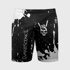 Мужские шорты спортивные с принтом Evanescence и рок символ на темном фоне в Екатеринбурге,  |  | 
