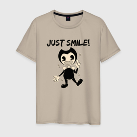 Мужская футболка хлопок с принтом Бенди   просто улыбайся в Тюмени, 100% хлопок | прямой крой, круглый вырез горловины, длина до линии бедер, слегка спущенное плечо. | 