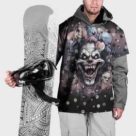 Накидка на куртку 3D с принтом Клоун зомби , 100% полиэстер |  | Тематика изображения на принте: 