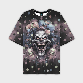 Мужская футболка oversize 3D с принтом Клоун зомби в Тюмени,  |  | 