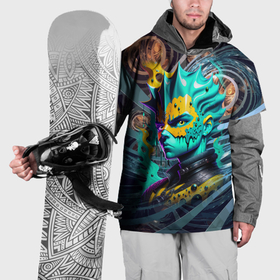 Накидка на куртку 3D с принтом Барт Симпсон   фрактальная фантазия в Екатеринбурге, 100% полиэстер |  | Тематика изображения на принте: 