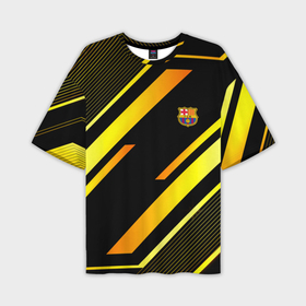 Мужская футболка oversize 3D с принтом ФК Барселона эмблема в Петрозаводске,  |  | 