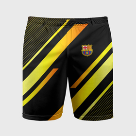 Мужские шорты спортивные с принтом ФК Барселона эмблема в Белгороде,  |  | 