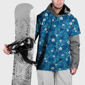 Накидка на куртку 3D с принтом Узор незабудка в Санкт-Петербурге, 100% полиэстер |  | Тематика изображения на принте: 