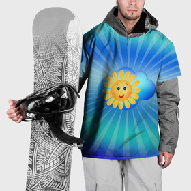 Накидка на куртку 3D с принтом Веселое солнышко в Белгороде, 100% полиэстер |  | Тематика изображения на принте: 