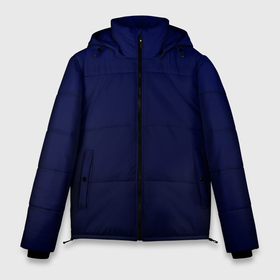Мужская зимняя куртка 3D с принтом Градиент глубокий синий в Петрозаводске, верх — 100% полиэстер; подкладка — 100% полиэстер; утеплитель — 100% полиэстер | длина ниже бедра, свободный силуэт Оверсайз. Есть воротник-стойка, отстегивающийся капюшон и ветрозащитная планка. 

Боковые карманы с листочкой на кнопках и внутренний карман на молнии. | 