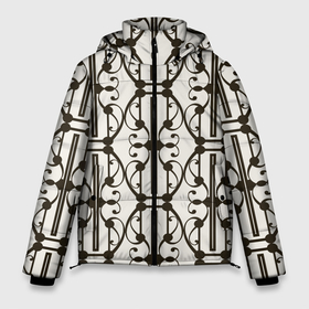Мужская зимняя куртка 3D с принтом Ветвистый паттерн в Петрозаводске, верх — 100% полиэстер; подкладка — 100% полиэстер; утеплитель — 100% полиэстер | длина ниже бедра, свободный силуэт Оверсайз. Есть воротник-стойка, отстегивающийся капюшон и ветрозащитная планка. 

Боковые карманы с листочкой на кнопках и внутренний карман на молнии. | 