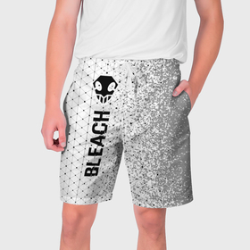 Мужские шорты 3D с принтом Bleach glitch на светлом фоне: по вертикали в Санкт-Петербурге,  полиэстер 100% | прямой крой, два кармана без застежек по бокам. Мягкая трикотажная резинка на поясе, внутри которой широкие завязки. Длина чуть выше колен | 