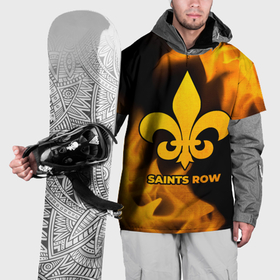Накидка на куртку 3D с принтом Saints Row   gold gradient в Белгороде, 100% полиэстер |  | 