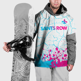 Накидка на куртку 3D с принтом Saints Row neon gradient style: символ сверху в Белгороде, 100% полиэстер |  | 