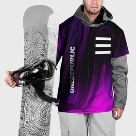 Накидка на куртку 3D с принтом OneRepublic violet plasma , 100% полиэстер |  | 