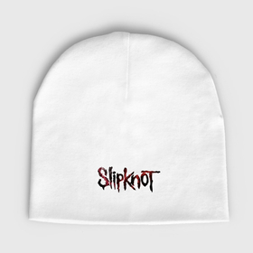 Мужская шапка демисезонная с принтом Slipknot молнии ,  |  | Тематика изображения на принте: 