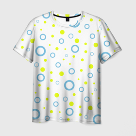 Мужская футболка 3D с принтом Узор из кругов в Кировске, 100% полиэфир | прямой крой, круглый вырез горловины, длина до линии бедер | Тематика изображения на принте: 