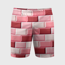 Мужские шорты спортивные с принтом Красные кирпичи ,  |  | Тематика изображения на принте: 