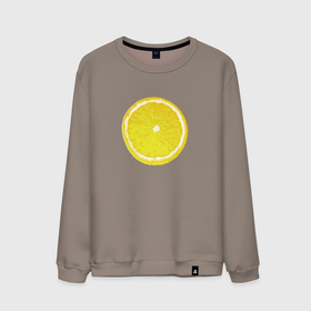 Мужской свитшот хлопок с принтом Долька лимона , 100% хлопок |  | Тематика изображения на принте: 