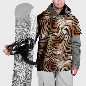 Накидка на куртку 3D с принтом Меховая шкура тигра , 100% полиэстер |  | Тематика изображения на принте: 